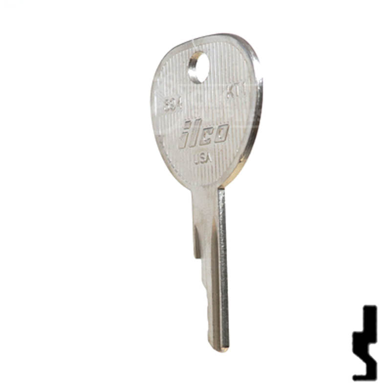 Key Blank | Kioti Tractors | 1694, KT1 Equipment Key Ilco