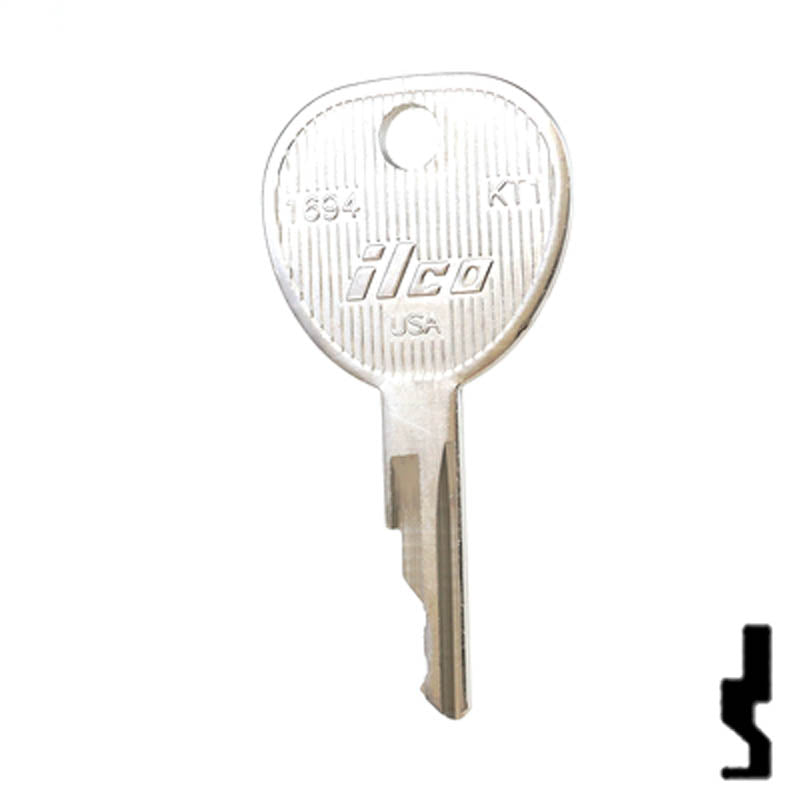 Key Blank | Kioti Tractors | 1694, KT1 Equipment Key Ilco