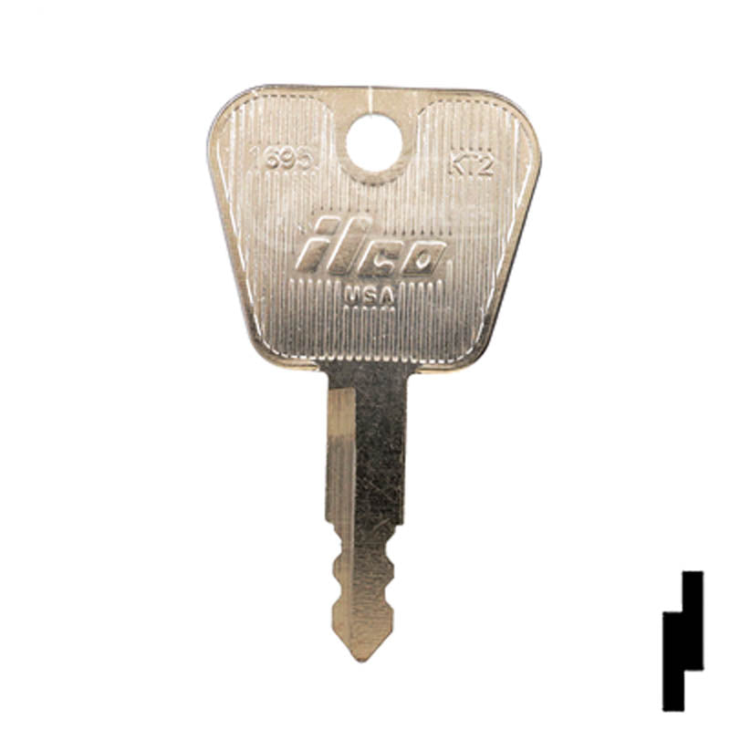 Key Blank | Kioti Tractors | 1695, KT2 Equipment Key Ilco