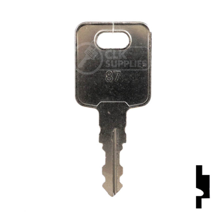 Precut Crane Key | Manitowoc, RV Motorhome| EQ-87 Equipment Key Cosmic Keys