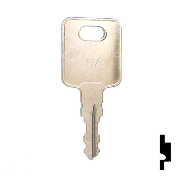 Precut Crane Key | Manitowoc, RV Motorhome| EQ-87 Equipment Key Cosmic Keys