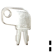 Precut Key Blank | Caterpillar | RC2, CNA2 Equipment Key Ilco