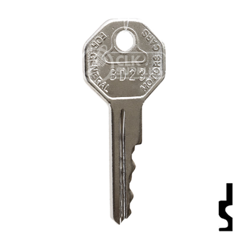 Precut Key Blank | Golf Cart | BD23 Equipment Key Framon Manufacturing Company, Inc