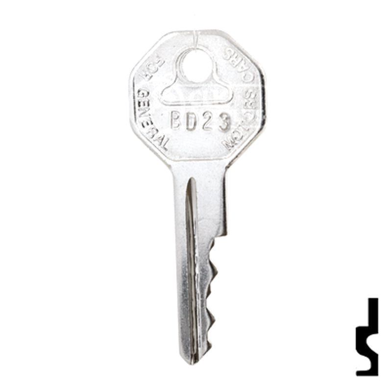 Precut Key Blank | Golf Cart | BD23 Equipment Key Framon Manufacturing Company, Inc