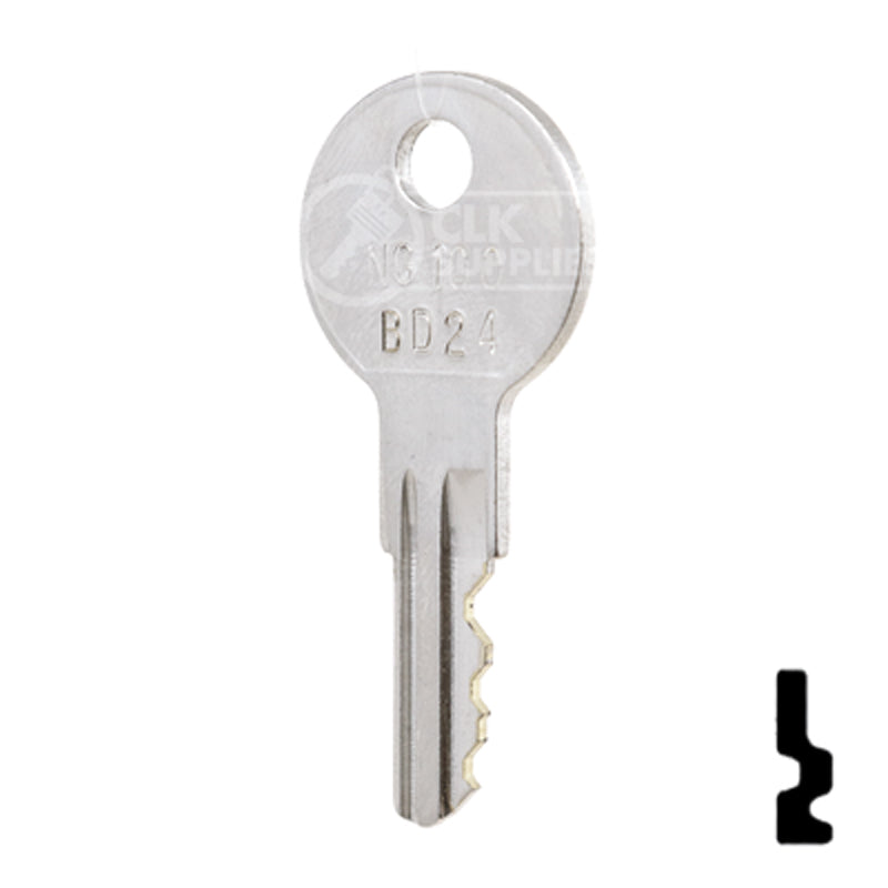 Precut Key Blank | Golf Cart | BD24 Equipment Key Framon Manufacturing Company, Inc
