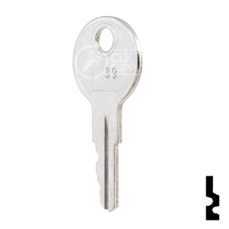 Precut Key Blank | Golf Cart | BD39 Equipment Key Framon Manufacturing Company, Inc