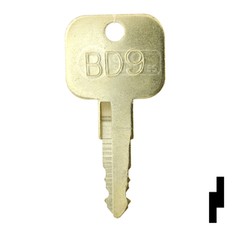 Precut Key Blank | Golf Cart | BD9 Equipment Key Framon Manufacturing Company, Inc