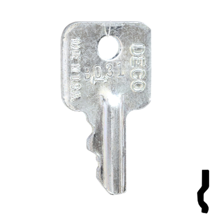 Precut Key Blank | Square D | BD31 Equipment Key Framon Manufacturing Company, Inc