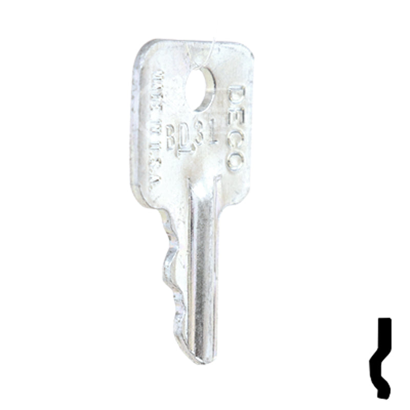 Precut Key Blank | Square D | BD31 Equipment Key Framon Manufacturing Company, Inc
