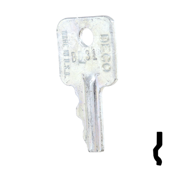 Precut Key Blank | Square D | BD31 Equipment Key Framon Manufacturing Company, Inc