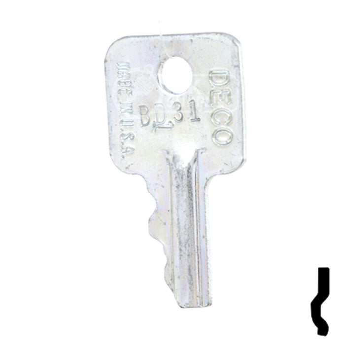 Precut Key Blank | Square D | BD31 Equipment Key Framon Manufacturing Company, Inc