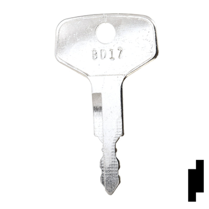 Precut Key Blank | Takeuchi | BD17 Equipment Key Framon Manufacturing Company, Inc