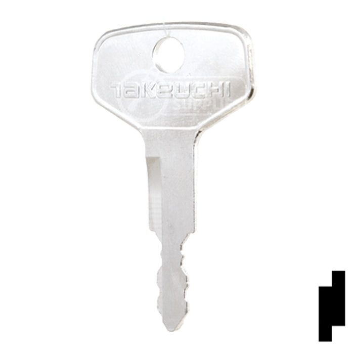 Precut Key Blank | Takeuchi | BD17 Equipment Key Framon Manufacturing Company, Inc