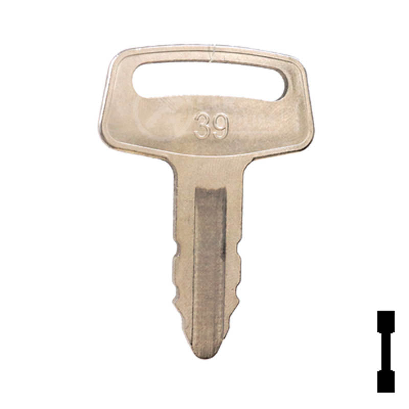 Precut Key | Kubota | EQ-39, RC101-53630 Equipment Key Cosmic Keys
