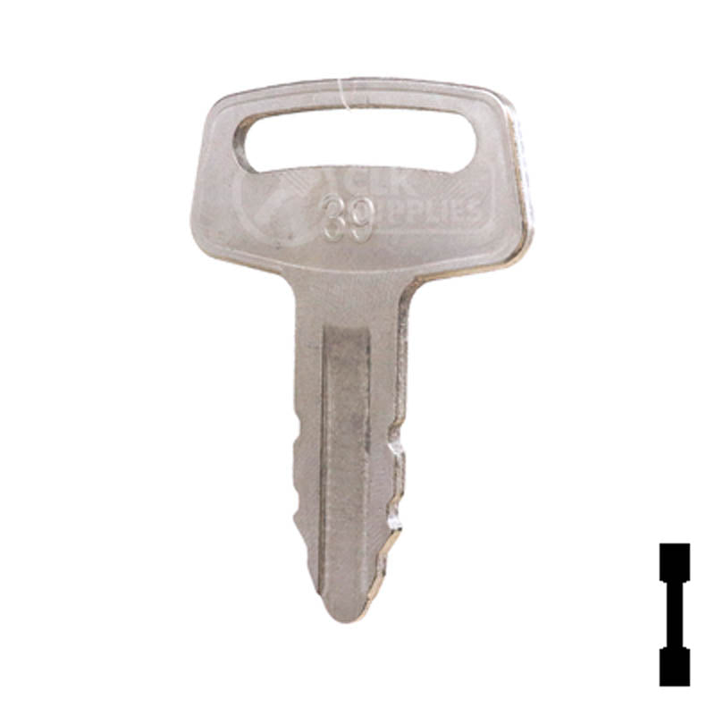Precut Key | Kubota | EQ-39, RC101-53630 Equipment Key Cosmic Keys
