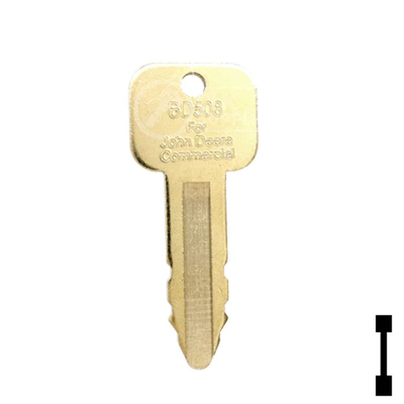Precut Tractor Key | John Deere, Grasshopper | BD508 Equipment Key Framon