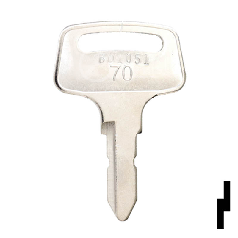 Precut Tractor Key | Kubota | BD1051 Equipment Key Framon