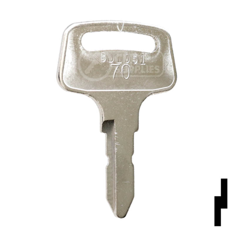 Precut Tractor Key | Kubota | BD1051 Equipment Key Framon