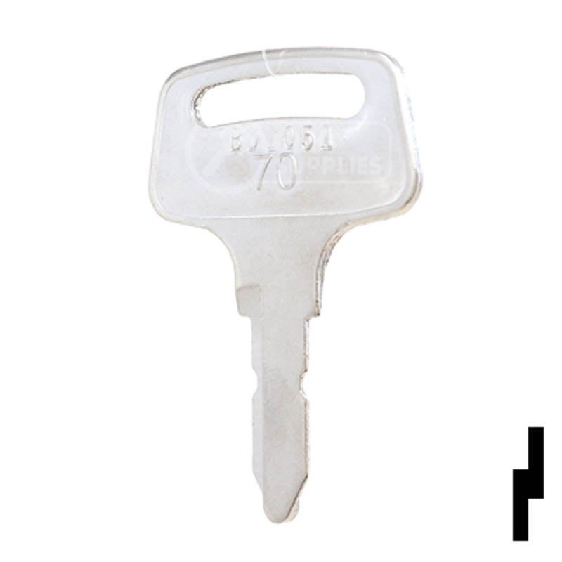 Precut Tractor Key | Kubota | BD1051 Equipment Key Framon