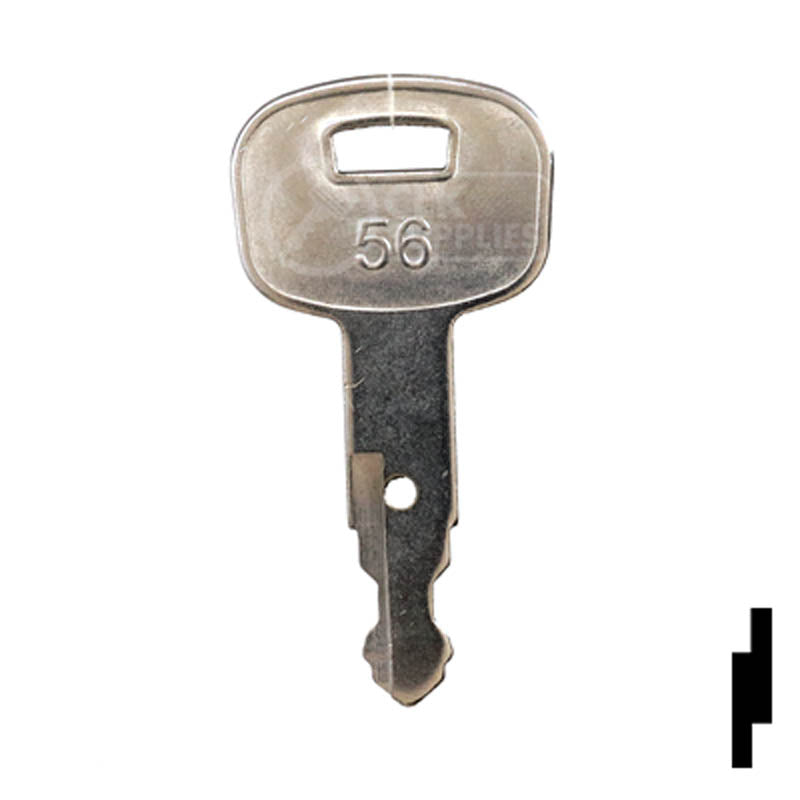 Precut Tractor Key | Kubota | EQ-56, 459A Equipment Key Cosmic Keys