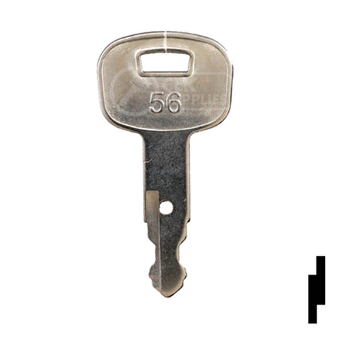 Precut Tractor Key | Kubota | EQ-56, 459A Equipment Key Cosmic Keys