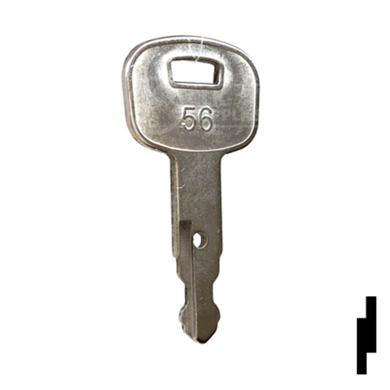 Precut Tractor Key | Kubota | EQ-56, 459A Equipment Key Cosmic Keys