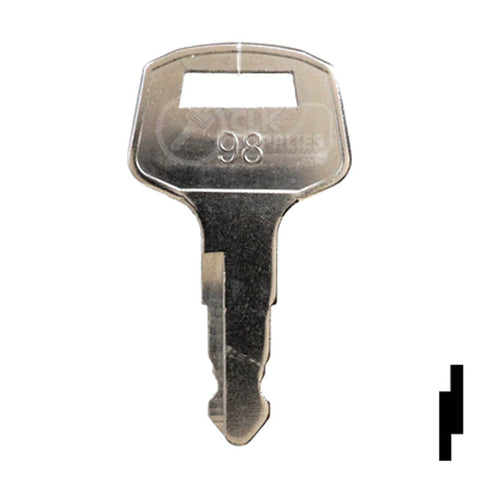Precut Tractor Key | Kubota | EQ-98 Equipment Key Cosmic Keys