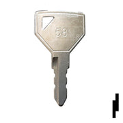 Precut Tractor Key | Yanmar, John Deere | EQ-58, 52160 Equipment Key Cosmic Keys