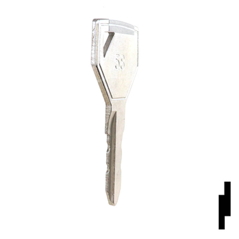 Precut Tractor Key | Yanmar, John Deere | EQ-58, 52160 Equipment Key Cosmic Keys