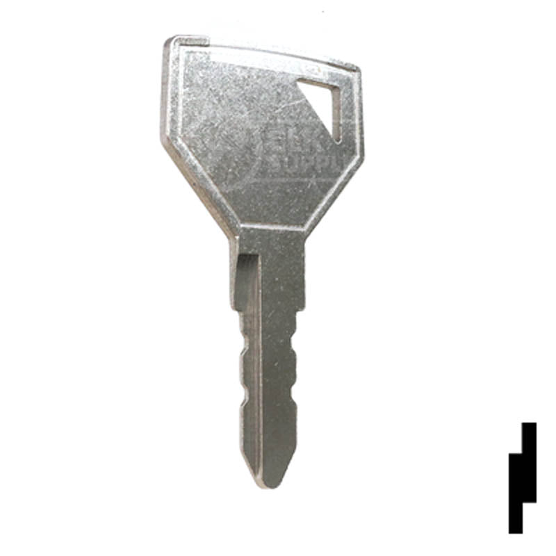 Precut Tractor Key | Yanmar, John Deere | EQ-58, 52160 Equipment Key Cosmic Keys