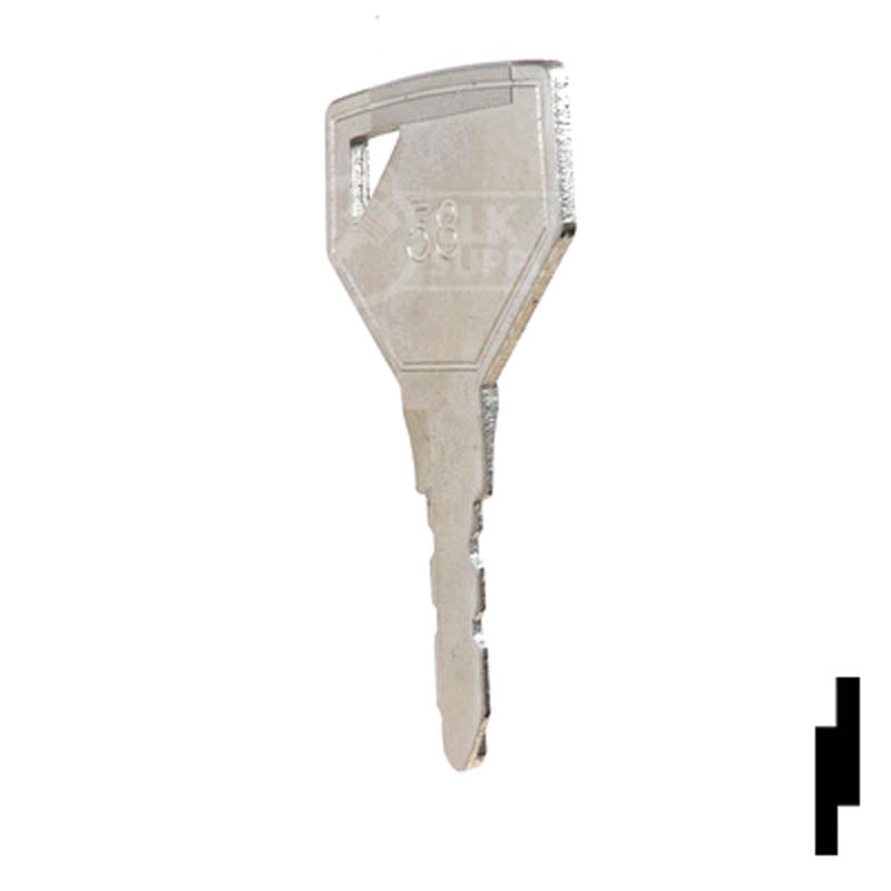 Precut Tractor Key | Yanmar, John Deere | EQ-58, 52160 Equipment Key Cosmic Keys