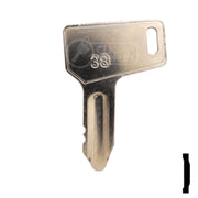Precut Tractor Key | Yanmar, Takeuchi | EQ-38, 933110-00301 Equipment Key Cosmic Keys