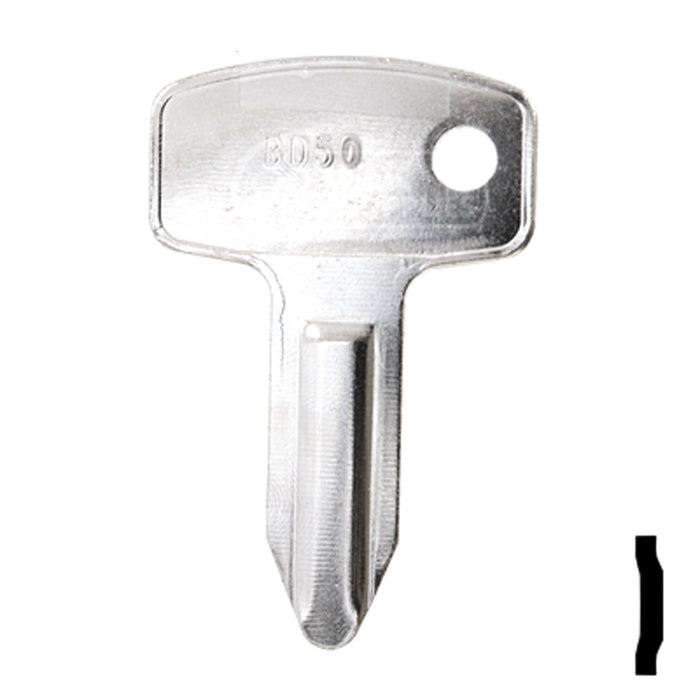 Uncut Equipment Key | Yanmar | BD50 Equipment Key Framon Manufacturing Company, Inc