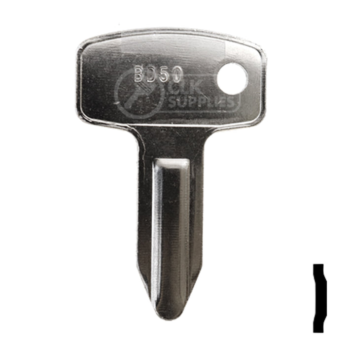 Uncut Equipment Key | Yanmar | BD50 Equipment Key Framon Manufacturing Company, Inc