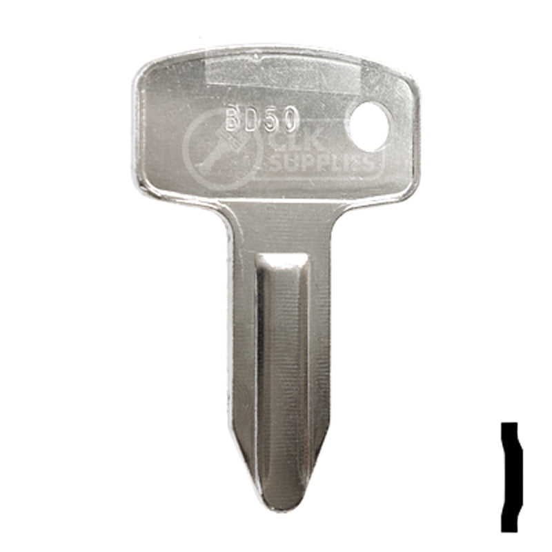 Uncut Equipment Key | Yanmar | BD50 Equipment Key Framon Manufacturing Company, Inc