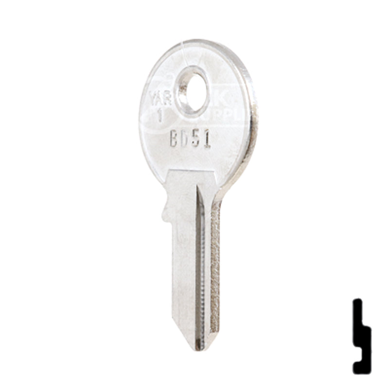 Uncut Equipment Key | Yanmar | BD51 Equipment Key Framon Manufacturing Company, Inc