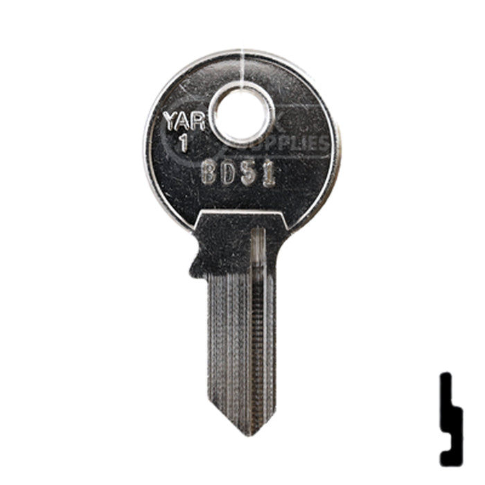 Uncut Equipment Key | Yanmar | BD51 Equipment Key Framon Manufacturing Company, Inc