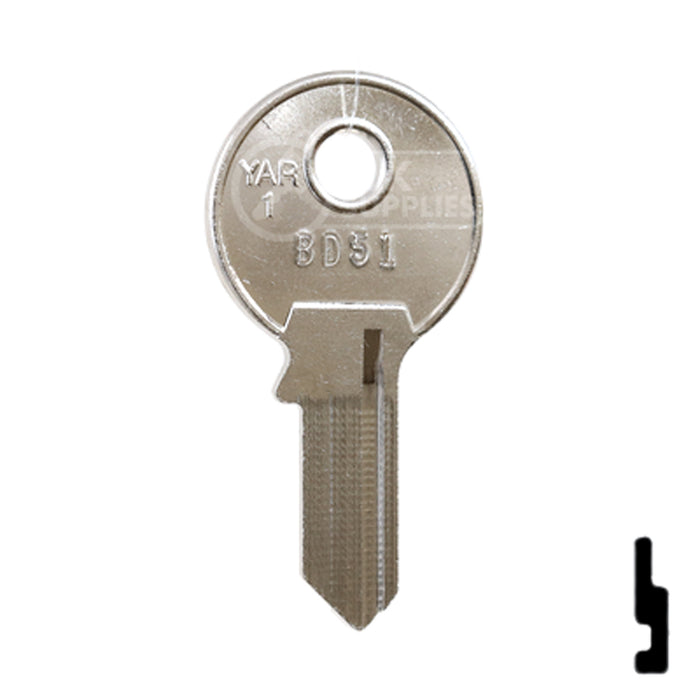 Uncut Equipment Key | Yanmar | BD51 Equipment Key Framon Manufacturing Company, Inc