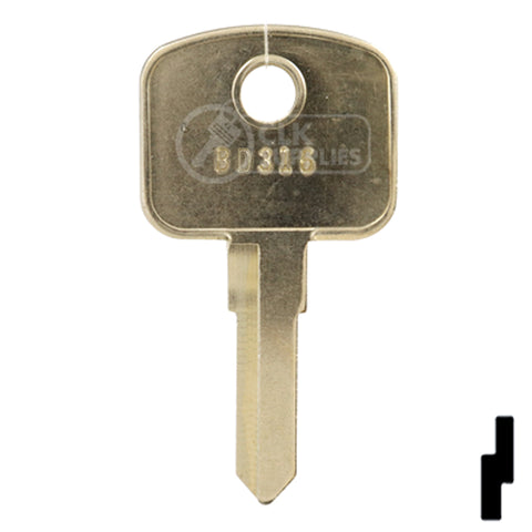 Uncut Key Blank | Bobcat, Caterpillar, Ford, Volvo | BD316