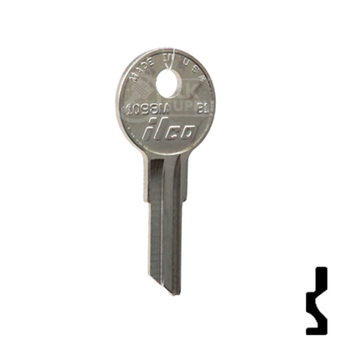 Uncut Key Blank | Briggs & Stratton | 1098M, B1 Equipment Key Ilco