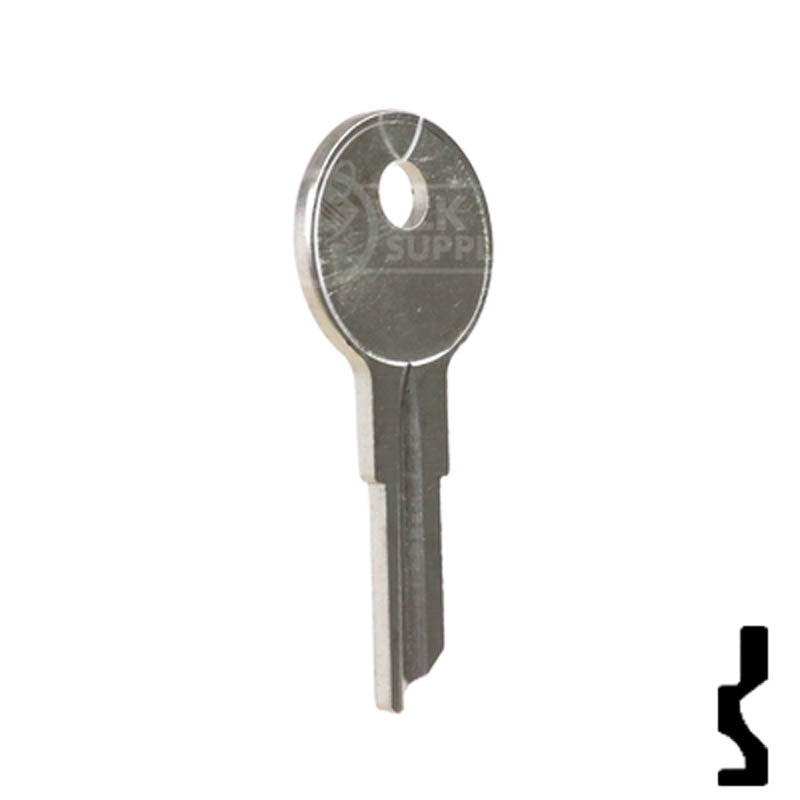 Uncut Key Blank | Briggs & Stratton | 1098M, B1 Equipment Key Ilco