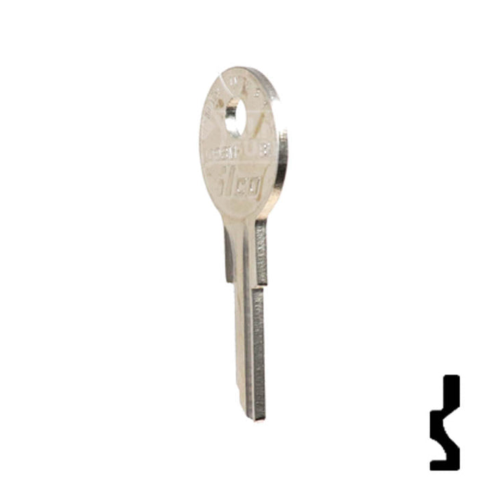 Uncut Key Blank | Briggs & Stratton | 1098M, B1 Equipment Key Ilco