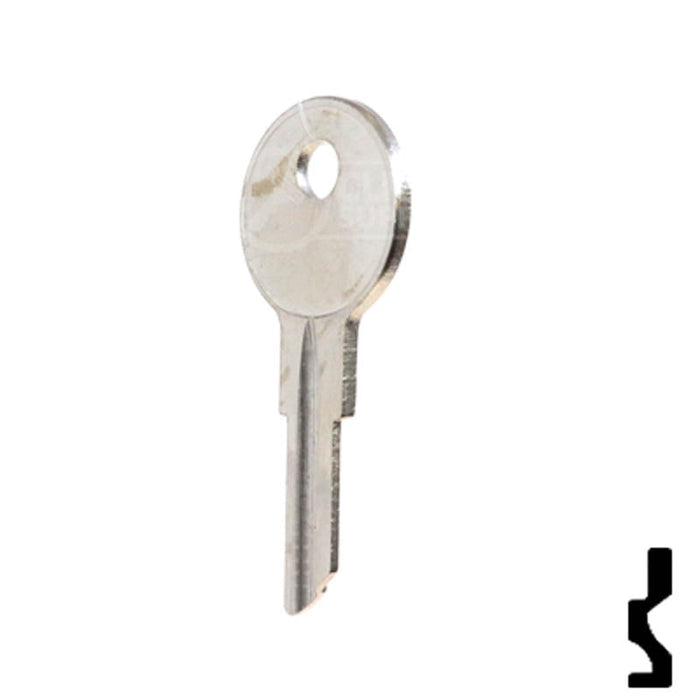 Uncut Key Blank | Briggs & Stratton | 1098M, B1 Equipment Key Ilco