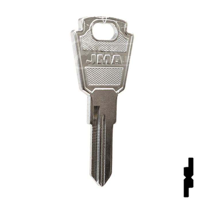 Uncut Key Blank | Chrysler, Sweeper | CHR-4D, SMS8 Equipment Key JMA USA