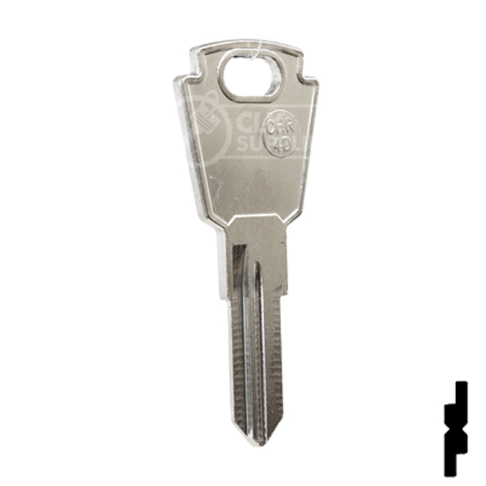 Uncut Key Blank | Chrysler, Sweeper | CHR-4D, SMS8 Equipment Key JMA USA