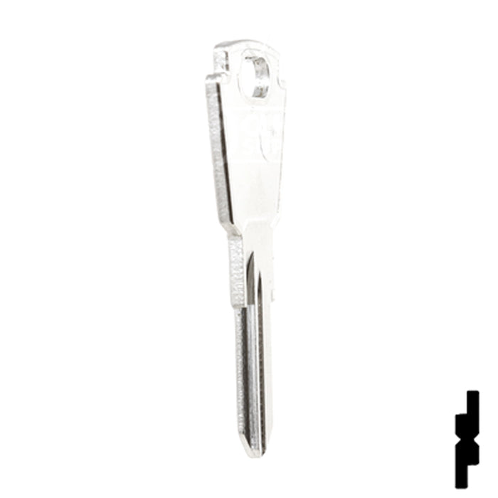 Uncut Key Blank | Chrysler, Sweeper | CHR-4D, SMS8 Equipment Key JMA USA