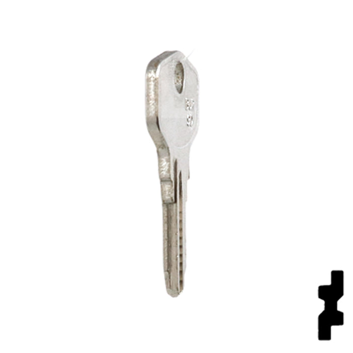 Uncut Key Blank | HP, Burg | BUR-9D Equipment Key JMA USA