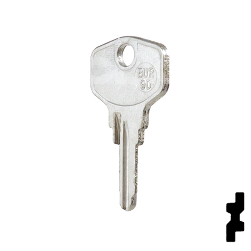Uncut Key Blank | HP, Burg | BUR-9D Equipment Key JMA USA