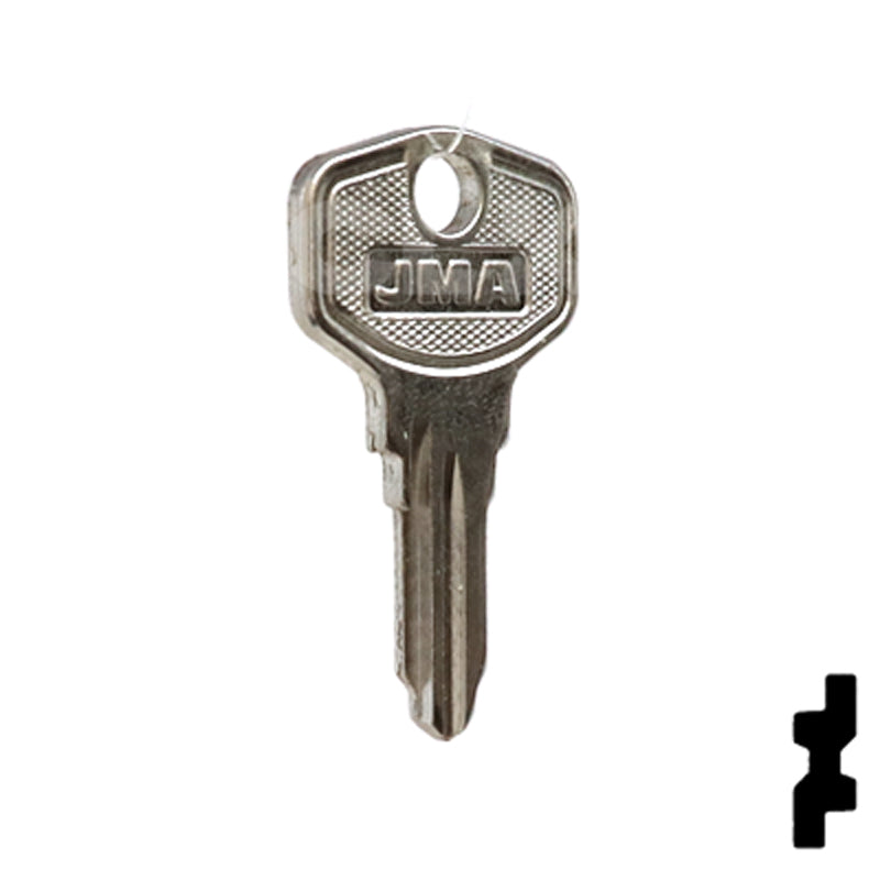 Uncut Key Blank | HP, Burg | BUR-9D Equipment Key JMA USA