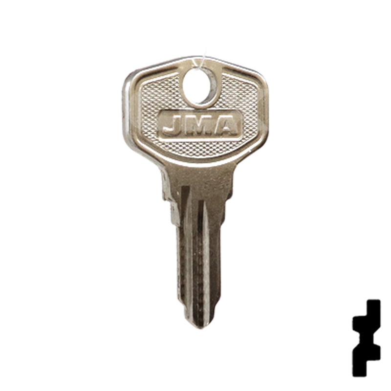 Uncut Key Blank | HP, Burg | BUR-9D Equipment Key JMA USA